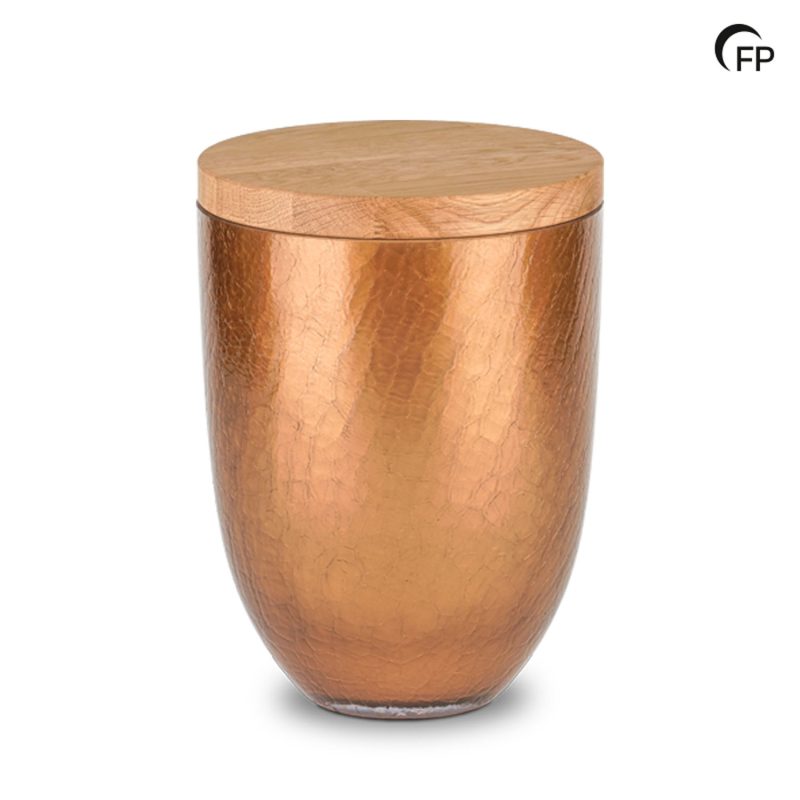 GU 405 Glazen urn Oak Crackel