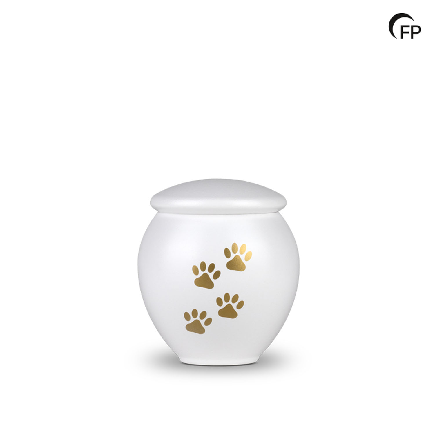 HU 902 M Metaal dierenurn medium - Serenity White