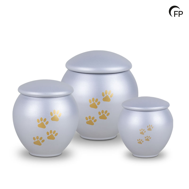 HU 904 M Metaal dierenurn medium - Silver Glow