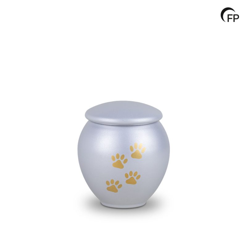 HU 904 M Metaal dierenurn medium - Silver Glow